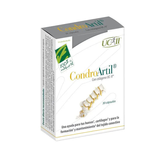 100%Natura Condroartil Con Colageno Ucii , 30 cápsulas