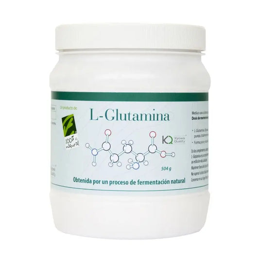 100%Natura L-Glutamina Bote 504 G En Polvo , 3 gr x 168 dosis