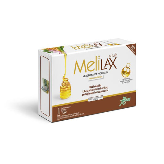 Aboca Melilax Adult 6 Microenemas 10 G Evacuador da obstipação, Alívio e desconforto intestinal, Irritação e inflamação
