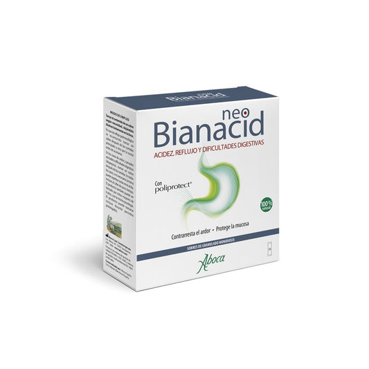 Aboca Neobianacid Envelopes Azia, Refluxo e Dificuldades Digestivas, Dor, Refluxo Gastroesofágico e Gastrite, 20 saquetas