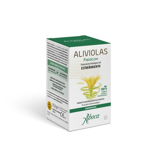 Aboca Aliviolas Fisiolax Prisão de ventre, Regula o Trânsito Intestinal, Ação Fisiológica, 90 comprimidos