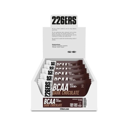 226Ers Endurance Fuel Bar Bcaa Barrita Energética Chocolate Negro, 24x60 gr