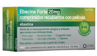Cinfa Ebacina Forte 20 Mg, 10 comprimidos recubiertos