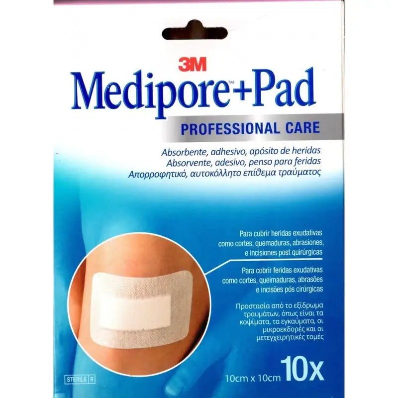 3M Medipore + Pad Pensos Esterilizados 10 x 10 cm 10 peças