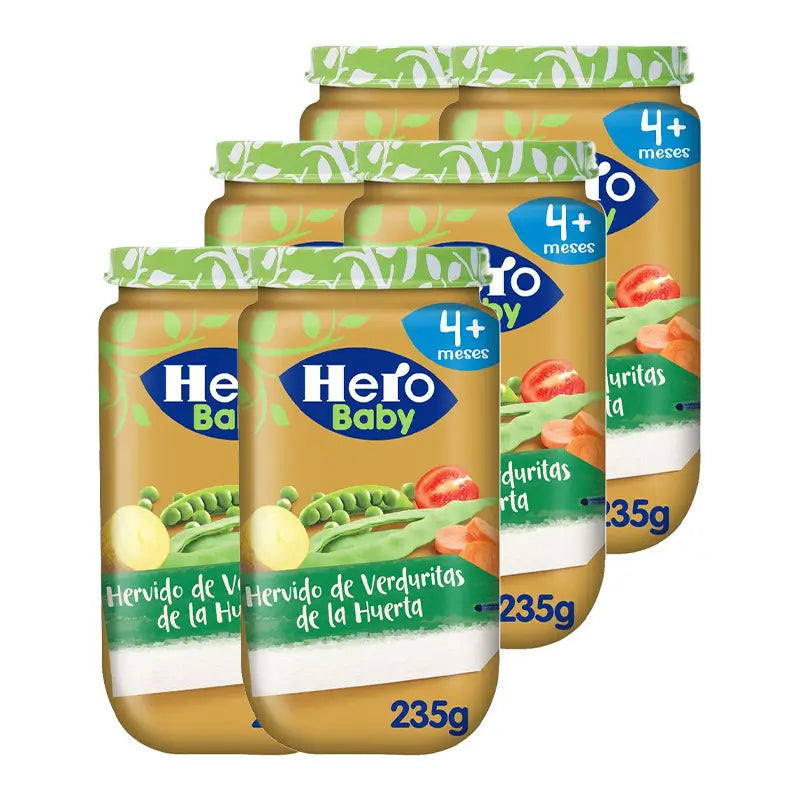 Hero Baby Tarrito Hero Baby Hervido De Verduritas De La Huerta 6 X 235G