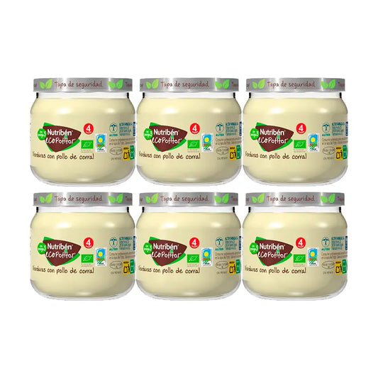 Nutriben Potito Eco Carne Lar Lar Carne Vegetal Frango 6x120 Gr