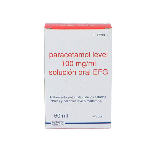 Paracetamol Level 100 mg/ml Solución Oral EFG 60 ml