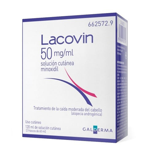 Lacovin 50 mg/ ml Minoxidil Solución Cutánea 2 Frascos x 60 ml