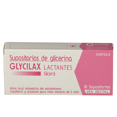 Glycilax Lactantes, 10 Supositorios de Glicerina