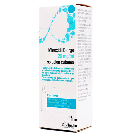 Biorga 20 Mg/ ml Minoxidil Solucion Cutanea 1 Frasco 60 ml