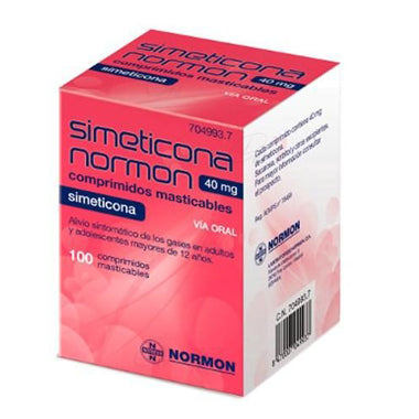 Simeticona Normon 40 mg, 100 Comprimidos Masticables