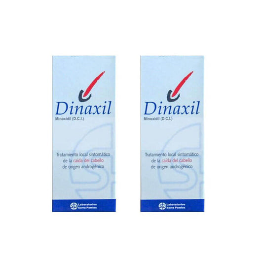 Dinaxil 20 mg/ml Minoxidil Solución Capilar 2 Frascos de 60 ml