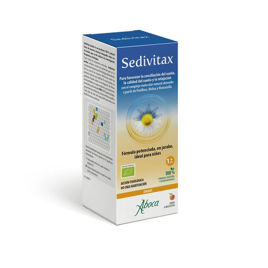 Aboca Sedivitax Xarope Pediátrico Promove a Reconciliação e Melhora a Qualidade do Sono e do Relaxamento, Com Maracujá, 220 g