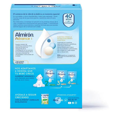 Embalagem 12 X Almiron Advance 1, leite em pó para bebés, a partir do primeiro dia, 1200g