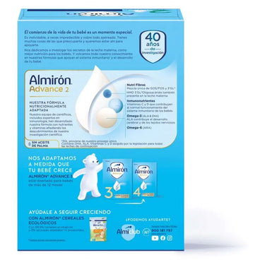 Embalagem 12 X Almiron Advance 2, Fórmula em pó para bebés, a partir dos 6 meses, 1200g