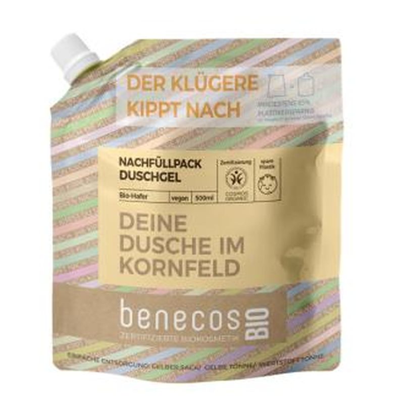 Benecos Gel De Baño Avena Recarga 500Ml. Bio Vegano 