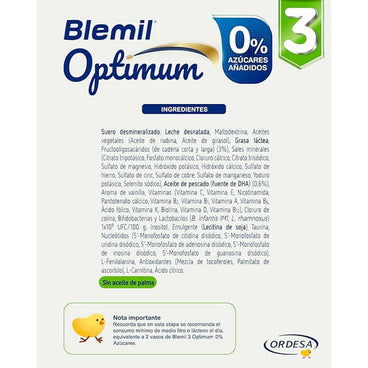 Blemil Plus 3 Optimum 0% Açúcar Adicionado, Duplo 2x800g