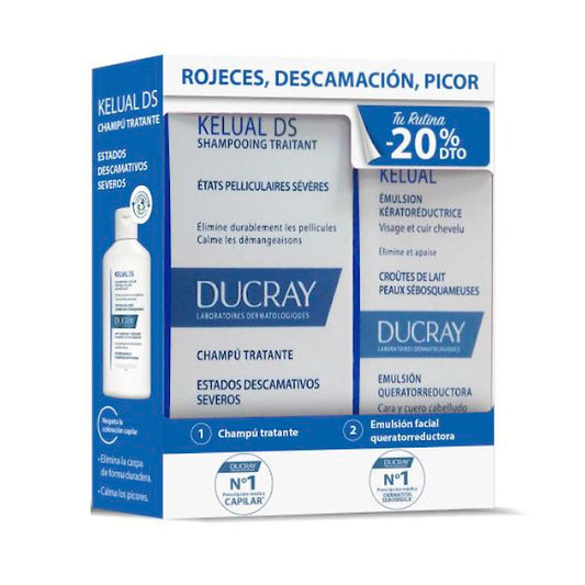 Ducray Kelual Ds Champú 100 ml + Elucion Champú Reequilibrante 100 ml