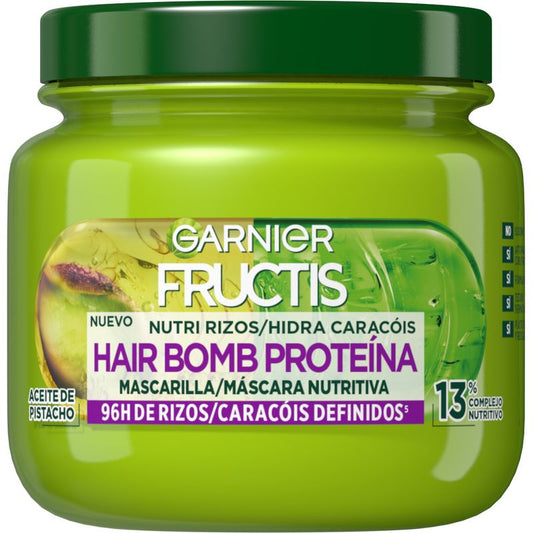 Garnier Fructis Garnier Fructis Nutri Curls Hair Bomb Máscara Nutritiva Proteica com Óleo de Pistácio 320 Ml.