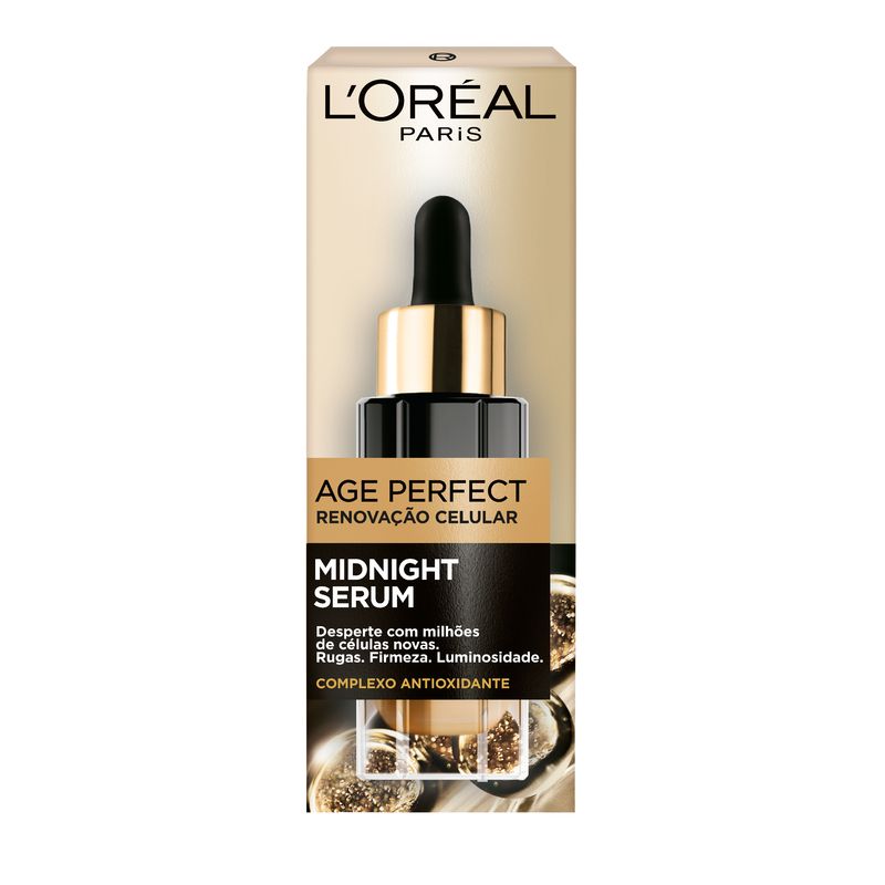 L'Oréal Paris Sérum da Meia-Noite Age Perfect Cellular Revival, Com Complexo Antioxidante, Sérum Facial de Noite