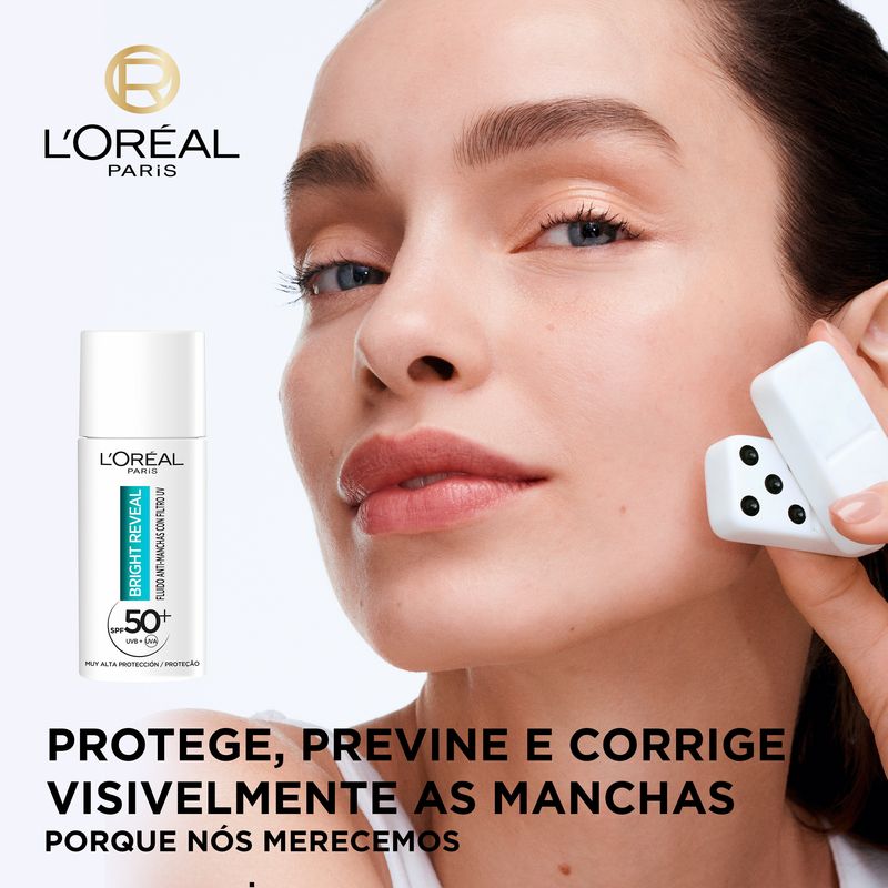 L'Oréal Paris Bright Reveal Fluido Hidratante Anti-Blemish Com Filtro Uv Spf50+ E Niacinamida