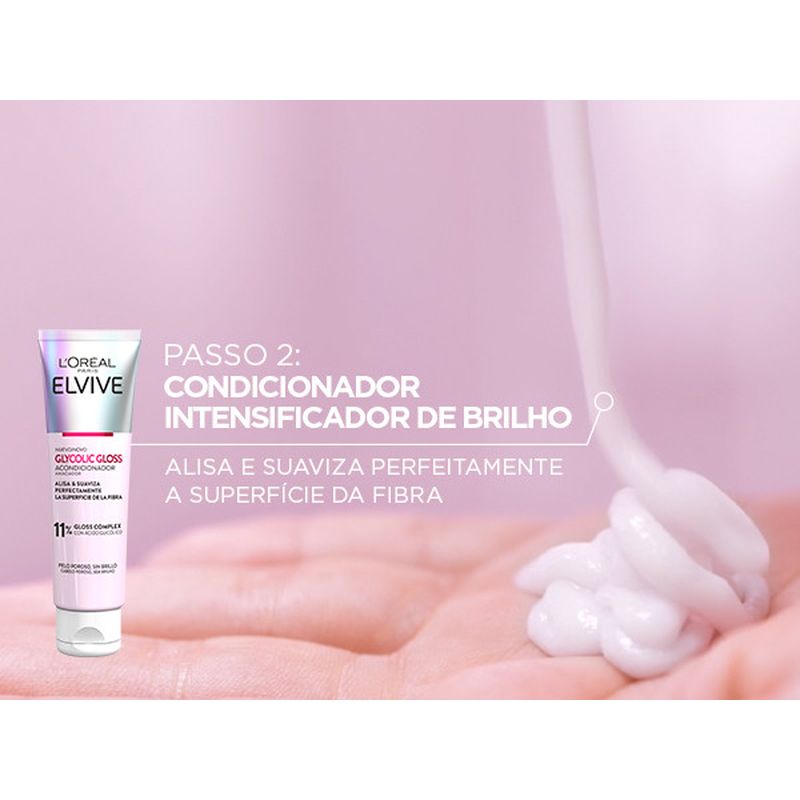 L'Oréal Paris Elvive Brilho Glicólico Champô com Ácido Glicólico Cabelo macio e brilhante