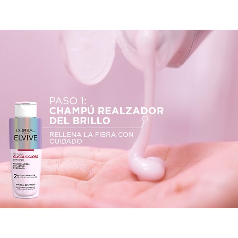 L'Oréal Paris Elvive Condicionador Brilho Glicólico Ácido Glicólico Condicionador Glicólico Cabelos Macios e Brilhantes