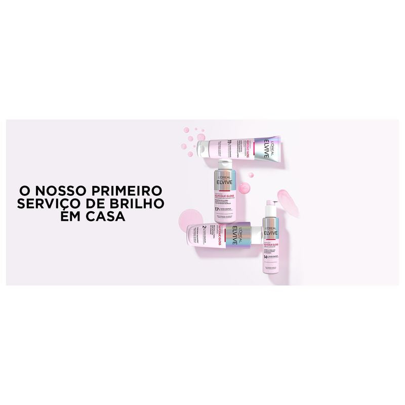 L'Oréal Paris Elvive Condicionador Brilho Glicólico Ácido Glicólico Condicionador Glicólico Cabelos Macios e Brilhantes