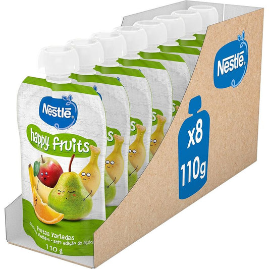Nestlé Puré Happy Fruits Saqueta , 110g x 8 unidades