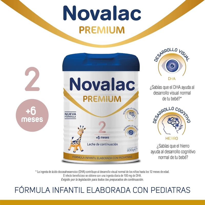 Embalagem 8 X Novalac 2 Premium Formula 800 gr