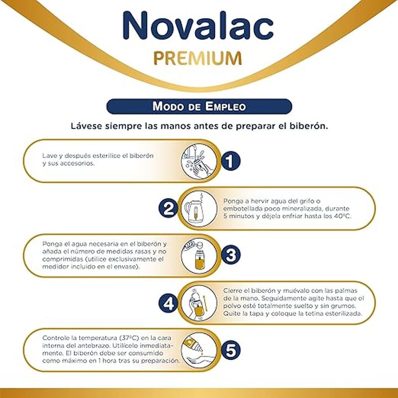 Embalagem 4 X Novalac 1 Leite Infantil Premium 800 gr