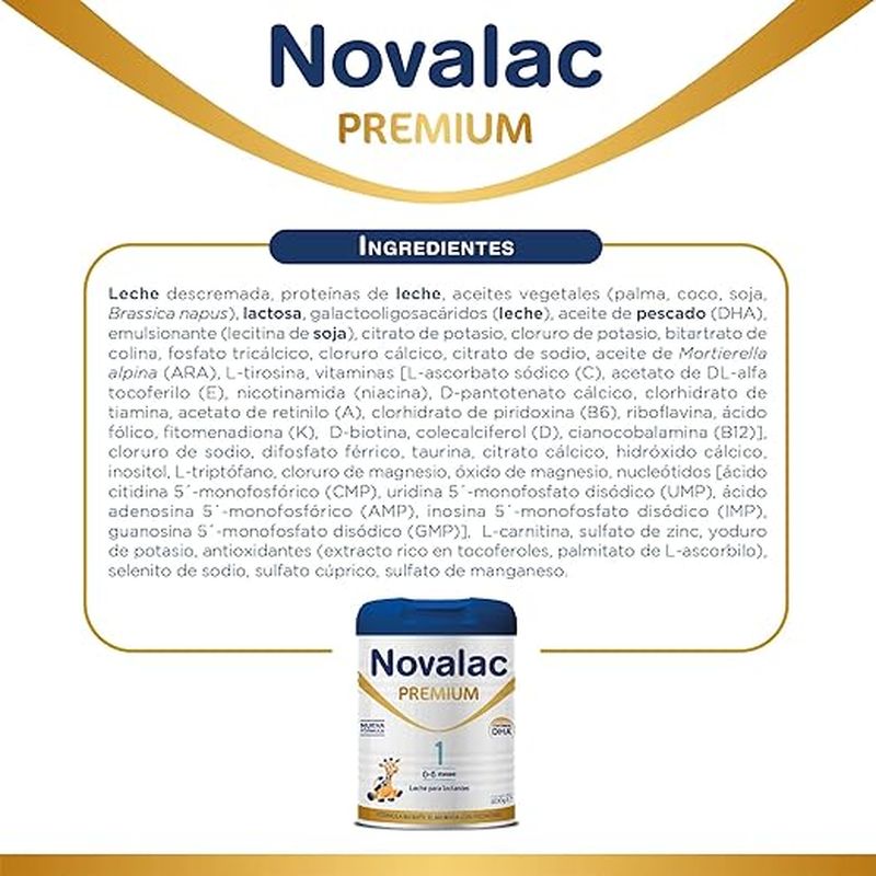 Embalagem 8 X Novalac 1 Leite Infantil Premium 800 gr
