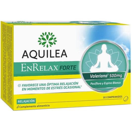 Aquilea Enrelax Forte 500 mg Valeriana + Espino Blanco + Pasiflora, 30 comprimidos