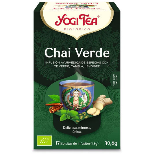 Chá Yogi Chá Yogi Chá Verde Chai, 17 Saquetas de 30 Gr