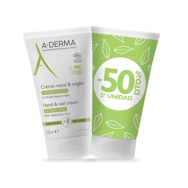 A-Derma Pack Duplo Creme para Mãos e Unhas, 2 X 50 Ml