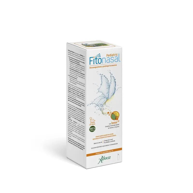 Aboca Fitonasal Descongestionante Pediátrico Protetor, Congestão e Irritação Nasal Crianças, 125 ml