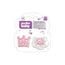 Acofarbaby Cadena+Chupete Silicona Rosa 6-12 Meses