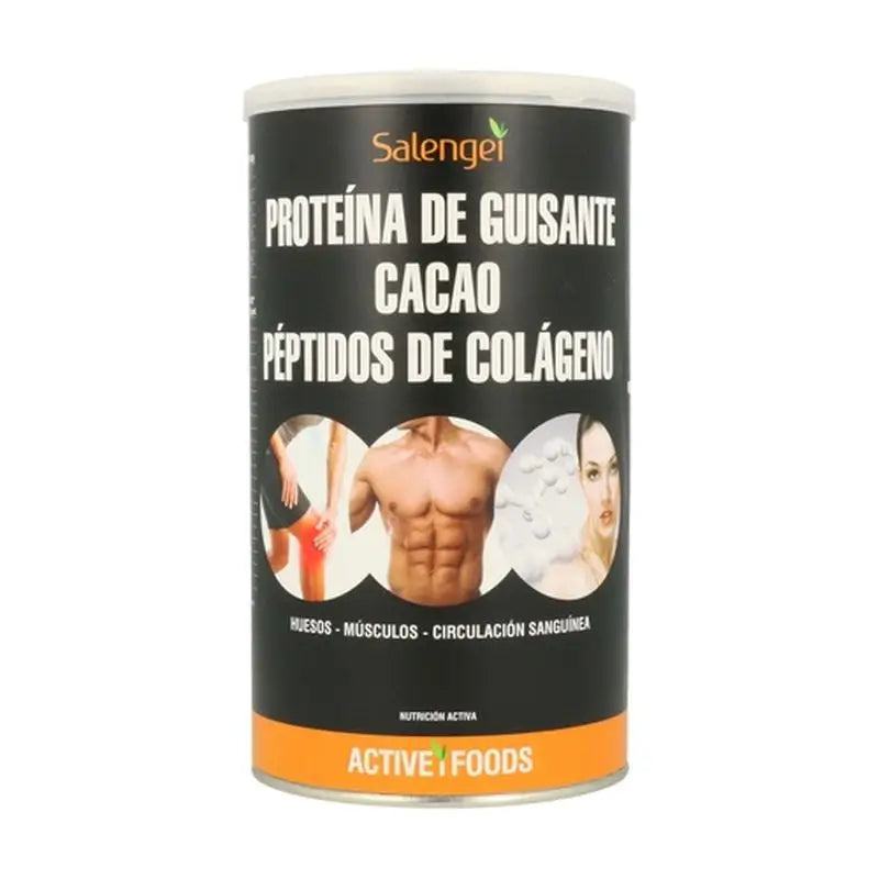 Active Foods Proteína de Ervilha com Colagénio e Cacau 500Gr.