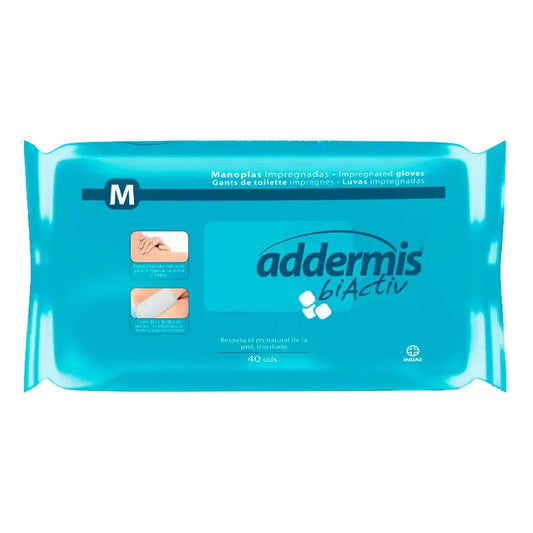 Addermis Biactiv Manopla Lavado Corporal 40 unidades