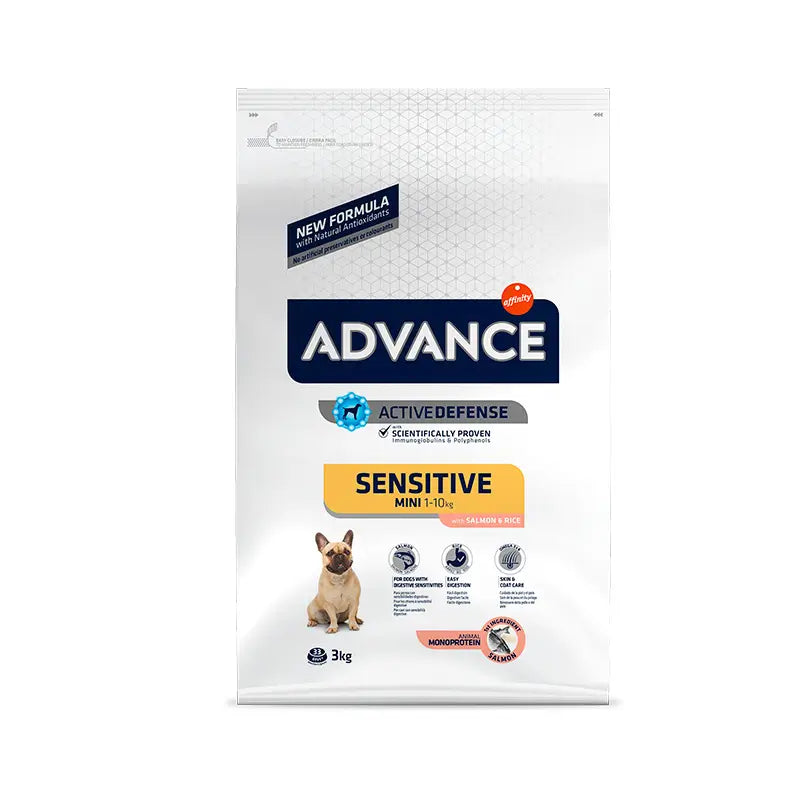 Advance Canine Adult Sensitive Mini Salmon 3Kg, pienso para perros