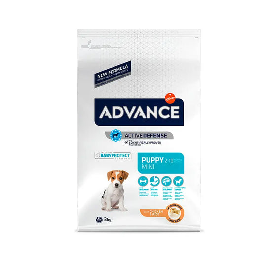 Advance Canine Puppy Mini Pollo Arroz 3Kg, pienso para perros