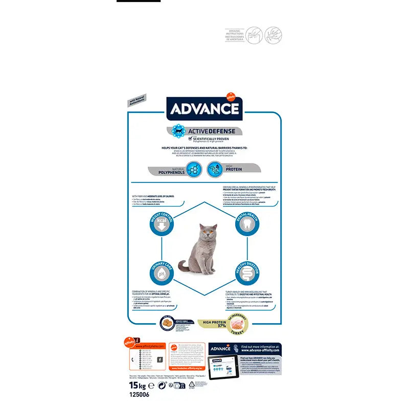 Advance Feline Adult Esterilizado Pavo 400Gr, pienso para gatos