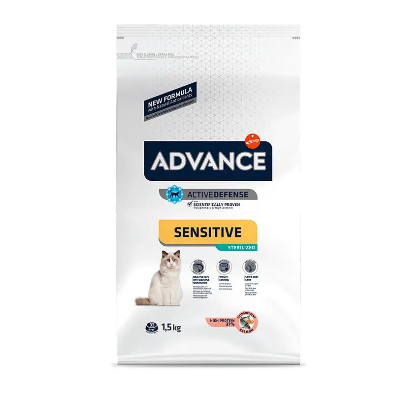 Advance Feline Adult Esterilizado Sensitive 1,5Kg, pienso para gatos