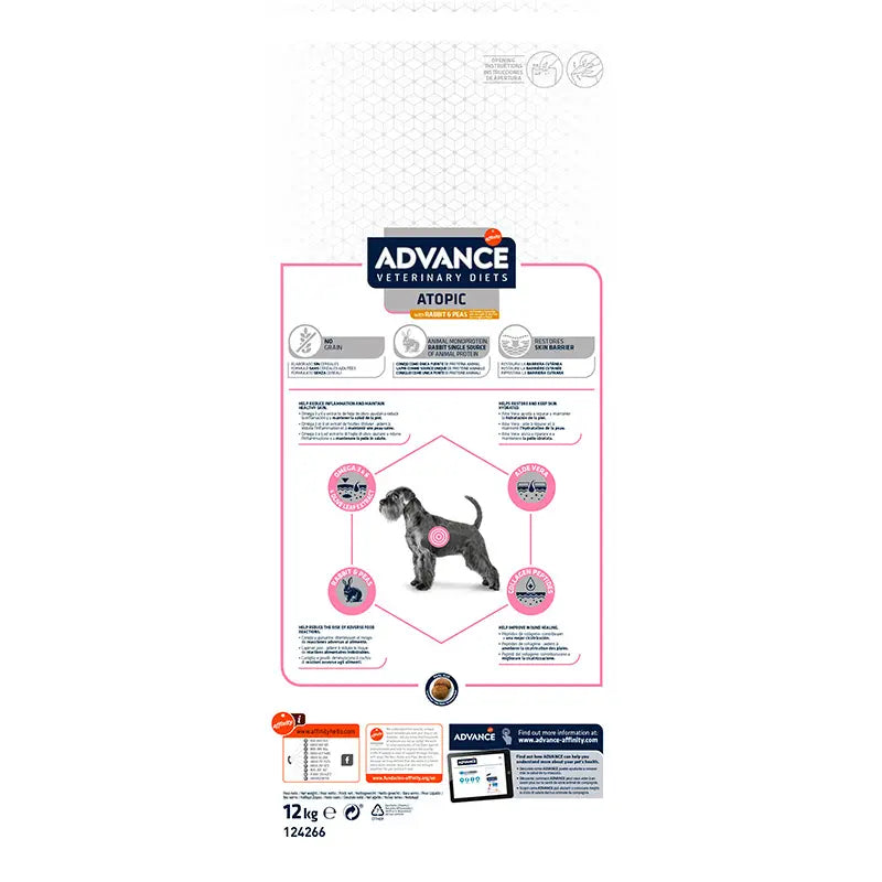 Advance Vet Canine Adult Atopic Conejo 12Kg, pienso para perros