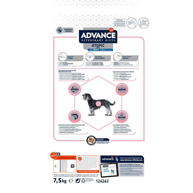 Advance Vet Canine Adult Atopic Mini 1,5Kg, pienso para perros