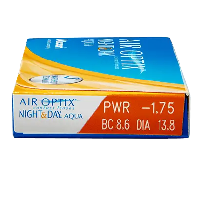 Air Optix Night & Day Aqua Spherical Lentes de Contacto Mensais, 6 unidades