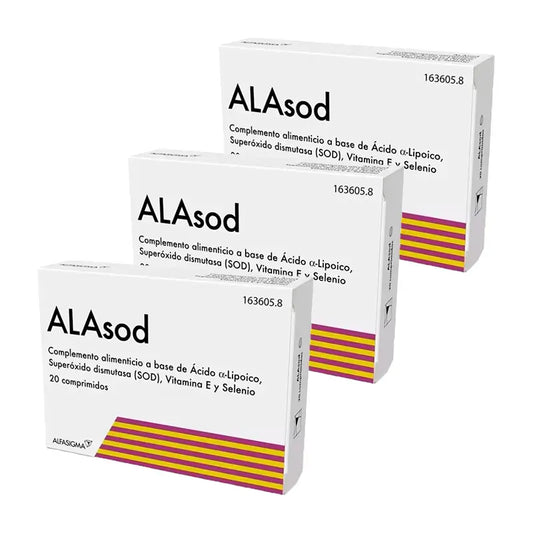 ALAsod Pack, 3 x 20 comprimidos