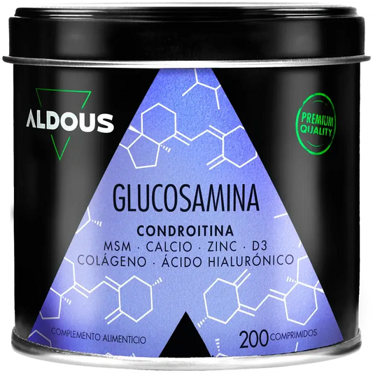 Aldous Bio Glucosamina, Condroitina, Msm, Colagénio, Ácido Hialurónico, Zinco, Cálcio e Vitamina D3 , 200 comprimidos