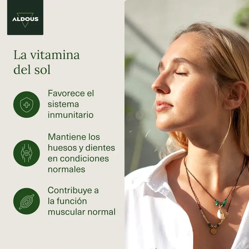 Aldous Bio Vitamina D3 + K2, 250 comprimidos