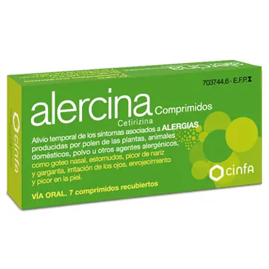 Alercina 10 mg 7 Comprimidos Recubiertos